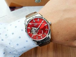 Reloj Orient hombre 147-RA-AR0010R30B movimiento mecánico esfera color burdeos