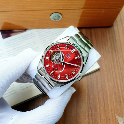 Reloj Orient hombre 147-RA-AR0010R30B movimiento mecánico esfera color burdeos