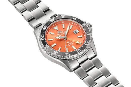 147-RA-BC0004Y30B Reloj Orient hombre automático modelo MAKO GMT esfera salmón sumergible 200 metros