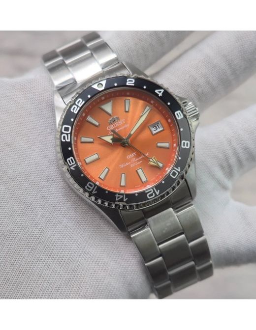 147-RA-BC0004Y30B Reloj Orient hombre automático modelo MAKO GMT esfera salmón sumergible 200 metros
