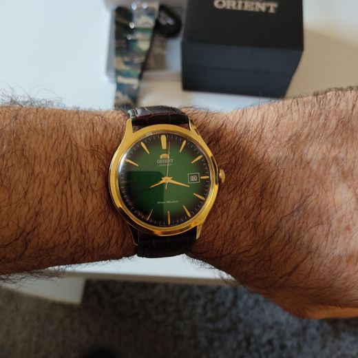 Reloj Orient Bambino automático 147-TAC08002F0 esfera verde muy extremado