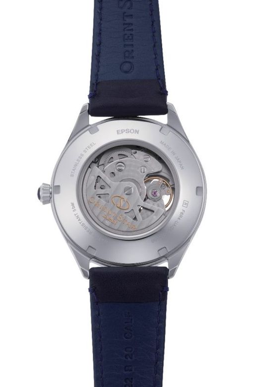 149-RE-AT0203L00B Reloj Orient STAR automático de hombre muy elegante esfera azul, 50 metros (5atm) cristal mineral sólido y resistente