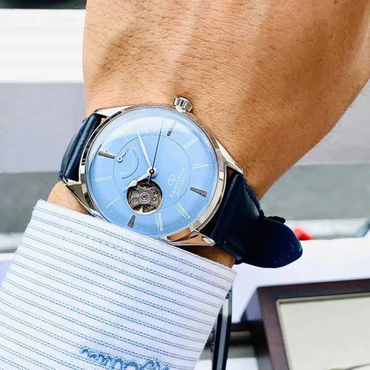 149-RE-AT0203L00B Reloj Orient STAR automático de hombre muy elegante esfera azul, 50 metros (5atm) cristal mineral sólido y resistente