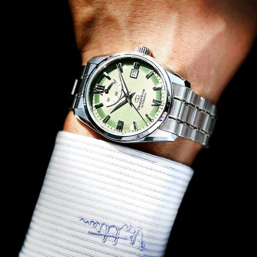 Reloj Orient Star de hombre 149-RE-AU0107E00B esfera verde elegante