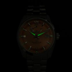 149-RE-AU0108G00B Reloj Orient Star automático para hombre esfera rosa muy elegante 50 metros acero inoxidable 316L reserva de carga 50H