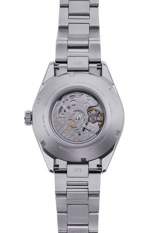 149-RE-AU0404N00B Reloj Orient automático de hombre esfera gris elegante resistente al agua 50 metros, cristal zafiro
