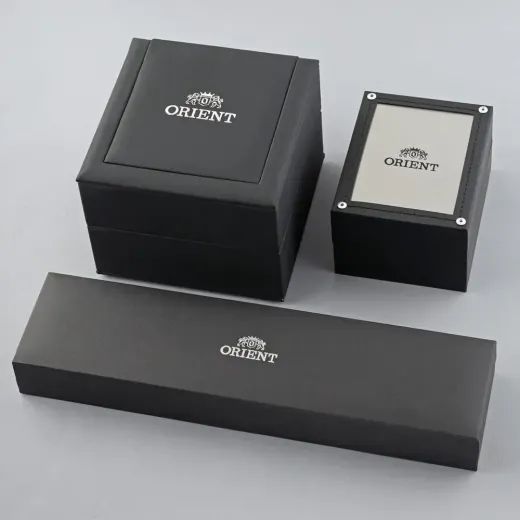 149-RE-AU0404N00B Reloj Orient automático de hombre esfera gris elegante resistente al agua 50 metros, cristal zafiro