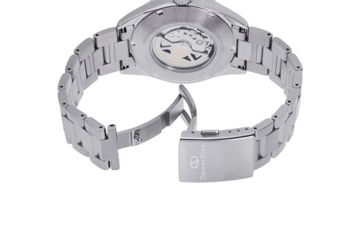 149-RE-AU0404N00B Reloj Orient automático de hombre esfera gris elegante resistente al agua 50 metros, cristal zafiro