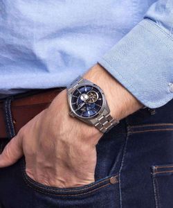 149-RE-AV0003L00B Reloj Orient Star automático de hombre esfera azul Resistencia al agua 100 metros (10atm) cristal zafiro
