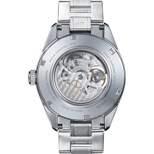 149-RE-AV0003L00B Reloj Orient Star automático de hombre esfera azul Resistencia al agua 100 metros (10atm) cristal zafiro
