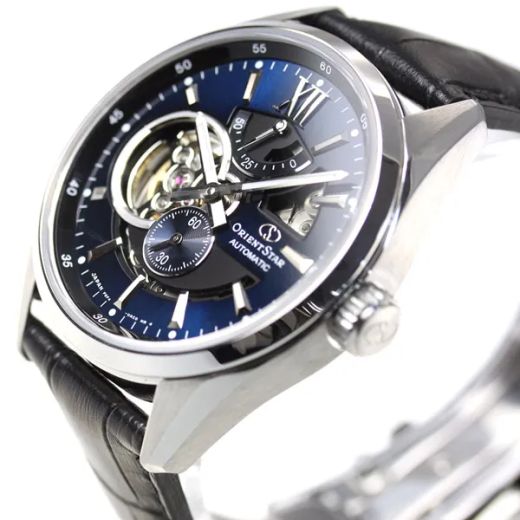 149-RE-AV0005L00B Reloj Orient Star automático de hombre esfera azul Resistencia al agua 100 metros (10atm) cristal zafiro