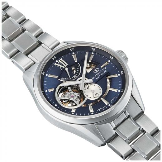 149-RE-AV0003L00B Reloj Orient Star automático de hombre esfera azul Resistencia al agua 100 metros (10atm) cristal zafiro