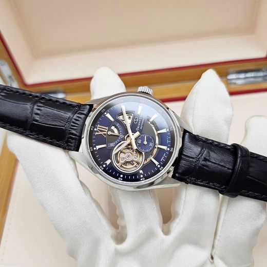 149-RE-AV0005L00B Reloj Orient Star automático de hombre esfera azul Resistencia al agua 100 metros (10atm) cristal zafiro