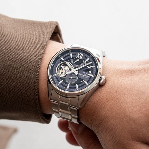 149-RE-AV0138V00B Reloj Orient Star automático para hombre modelo Modern Skeleton – esfera gris sumergible 100 metros (10atm) cristal zafiro anti-reflejante