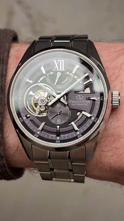 149-RE-AV0138V00B Reloj Orient Star automático para hombre modelo Modern Skeleton – esfera gris sumergible 100 metros (10atm) cristal zafiro anti-reflejante