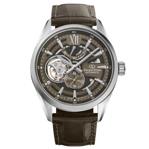 149-RE-AV0139Y00B Reloj Orient Star automático de hombre, cristal zafiro anti-reflejos, segundero, reserva de carga 50H, resistencia al agua 100 metros (10atm)