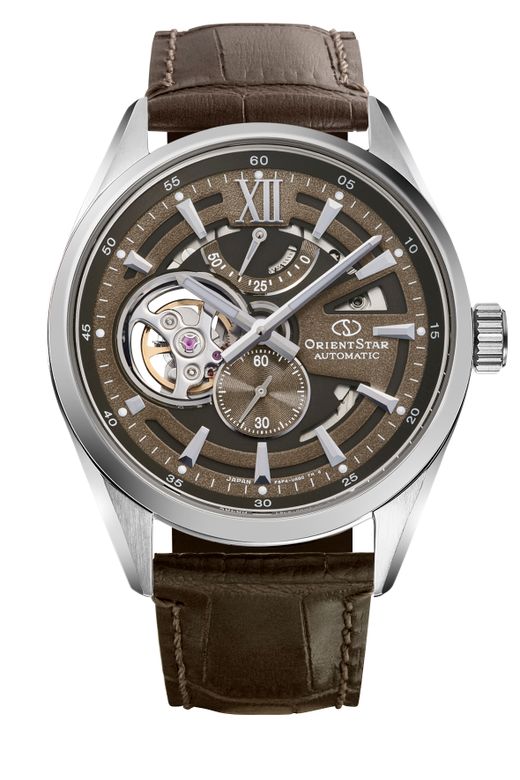 149-RE-AV0139Y00B Reloj Orient Star automático de hombre, cristal zafiro anti-reflejos, segundero, reserva de carga 50H, resistencia al agua 100 metros (10atm)