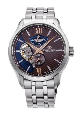 149-RE-AV0B02Y00B Reloj Orient Star automático de hombre cristal zafiro resistente al agua 100 metros con reserva de carga 50H