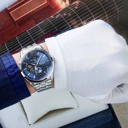 149-RE-AV0B08L00B Reloj Orient Star de hombre movimiento automático esfera azul, reserva de carga 50H cristal zafiro anti-reflejante water resistant 100 metros