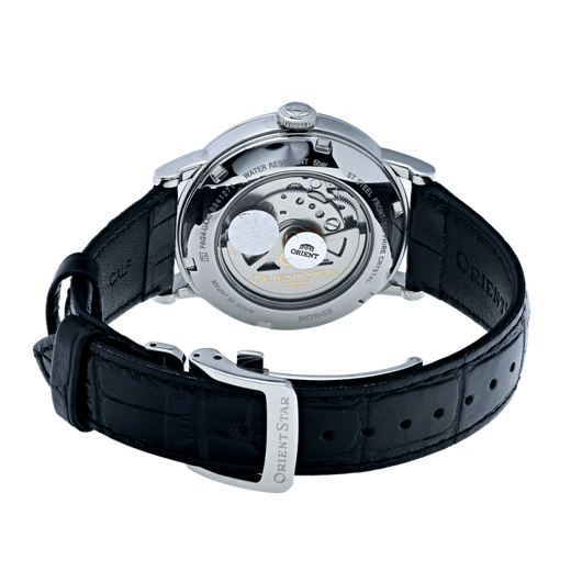 149-RE-AW0004S00B Reloj Orient Star automático de hombre, cristal zafiro, reserva de carga 50h, resistente al agua 50 metros (5atm) correa de piel