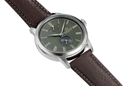 149-RE-BS0001E00B M45 F7 Small Second – esfera verde, reloj Orient Star mecánico o automático para hombre de vestir compacto y elegante
