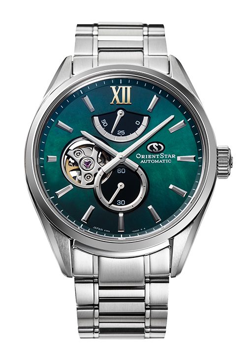 149-RE-BY0005A00B Reloj Orient Star hombre automático esfera verde Reserva de carga 50H Resistencia al agua 100 metros (10atm)