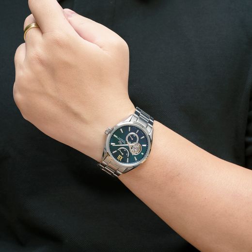 149-RE-BY0005A00B Reloj Orient Star hombre automático esfera verde Reserva de carga 50H Resistencia al agua 100 metros (10atm)