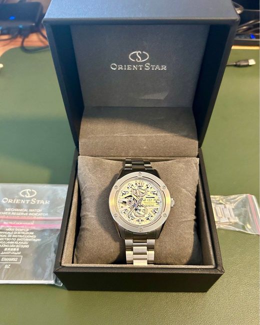 Reloj Orient Star automático de hombre 149-RE-BZ0001S00B Skeleton cristal zafiro anti-reflejante