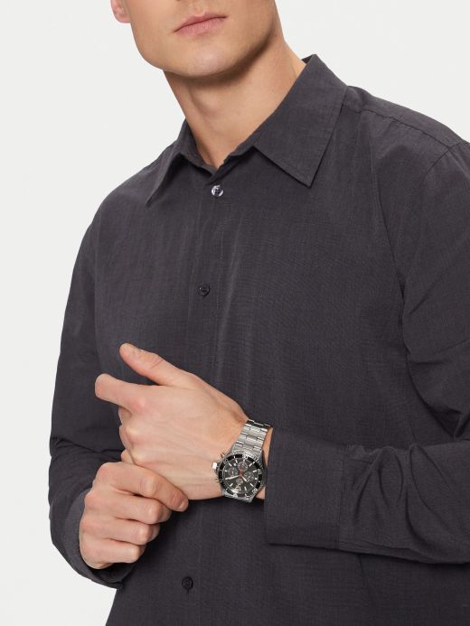 150-RA-TX0202B10B Reloj Orient carga Solar de hombre cronógrafo, calendario, bisel negro, para buceo sumergible a 200 metros (20 atm)
