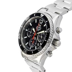 150-RA-TX0202B10B Reloj Orient carga Solar de hombre cronógrafo, calendario, bisel negro, para buceo sumergible a 200 metros (20 atm)
