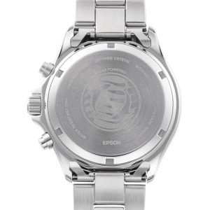 150-RA-TX0202B10B Reloj Orient carga Solar de hombre cronógrafo, calendario, bisel negro, para buceo sumergible a 200 metros (20 atm)