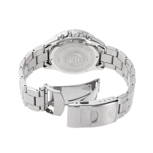 150-RA-TX0202B10B Reloj Orient carga Solar de hombre cronógrafo, calendario, bisel negro, para buceo sumergible a 200 metros (20 atm)