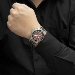 150-RA-TX0207R10B Reloj Orient hombre de carga solar, calendario, cronógrafo esfera muy elegante, sumergible 200 metros (20Atm) Mako Chronograph de carga solar