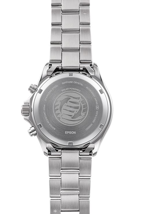 150-RA-TX0207R10B Reloj Orient hombre de carga solar, calendario, cronógrafo esfera muy elegante, sumergible 200 metros (20Atm) Mako Chronograph de carga solar