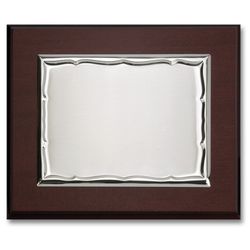 20-6578 Placa homenaje de plata y madera colección ondas