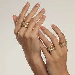 WR087X Anillo PLATA DE PALO para mujer moderno y elegante