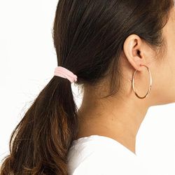 33-A552 Pendientes mujer de aros lisos realizados en oro amarillo de 18K