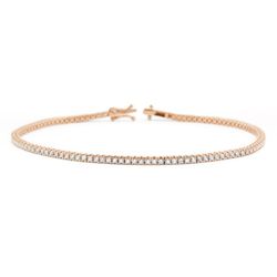 3422 Pulsera plata chapada Rivière con circonitas