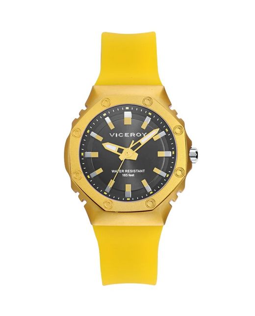 41112-27 Reloj Viceroy de mujer color amarillo elegante correa de silicona con caja de aluminio