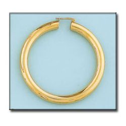99-A481 Pendientes mujer de aro en oro de 18K acabado pulido y brillo