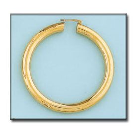 99-A481 Pendientes mujer de aro en oro de 18K acabado pulido y brillo
