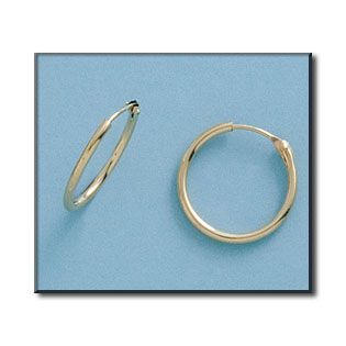 99-AE3 Pendientes unisex en oro de 18K en forma de tubo parte superficial lisa y pulida