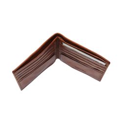 ACC69 Cartera Plata de Palo piel marrón cuadrada