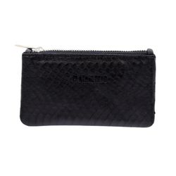 ACS036MN Bolso Mujer Fany Plata de Palo en piel negra con cremallera plateada muy moderno
