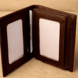 ACS037M Cartera Plata de Palo de Hombre Soares de piel marrón moderna y funcional