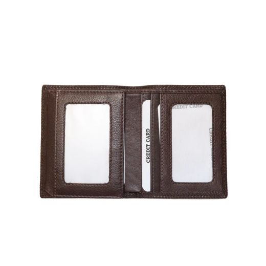ACS037M Cartera Plata de Palo de Hombre Soares de piel marrón moderna y funcional