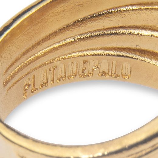 Anillo de bronce chapado en oro con circonitas blancas Referencia:WR101G  una calidad excepcional y un acabado impecable y duradero