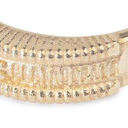WR109G Anillo Plata de Palo mujer elegante y natural de bronce chapado en oro con circonitas marrones impresionante y asombrosa pieza de alta joyería