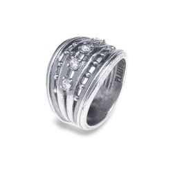 WR101X Anillo Plata de Palo mujer de plata 925 con circonitas blancas, esta exquisita pieza de alta joyería es de estilo con diseño único y refinado