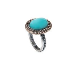 Anillo Genoveva WR142X PLATA DE PALO de mujer en plata y bronce con estilo conquistador y enamorador